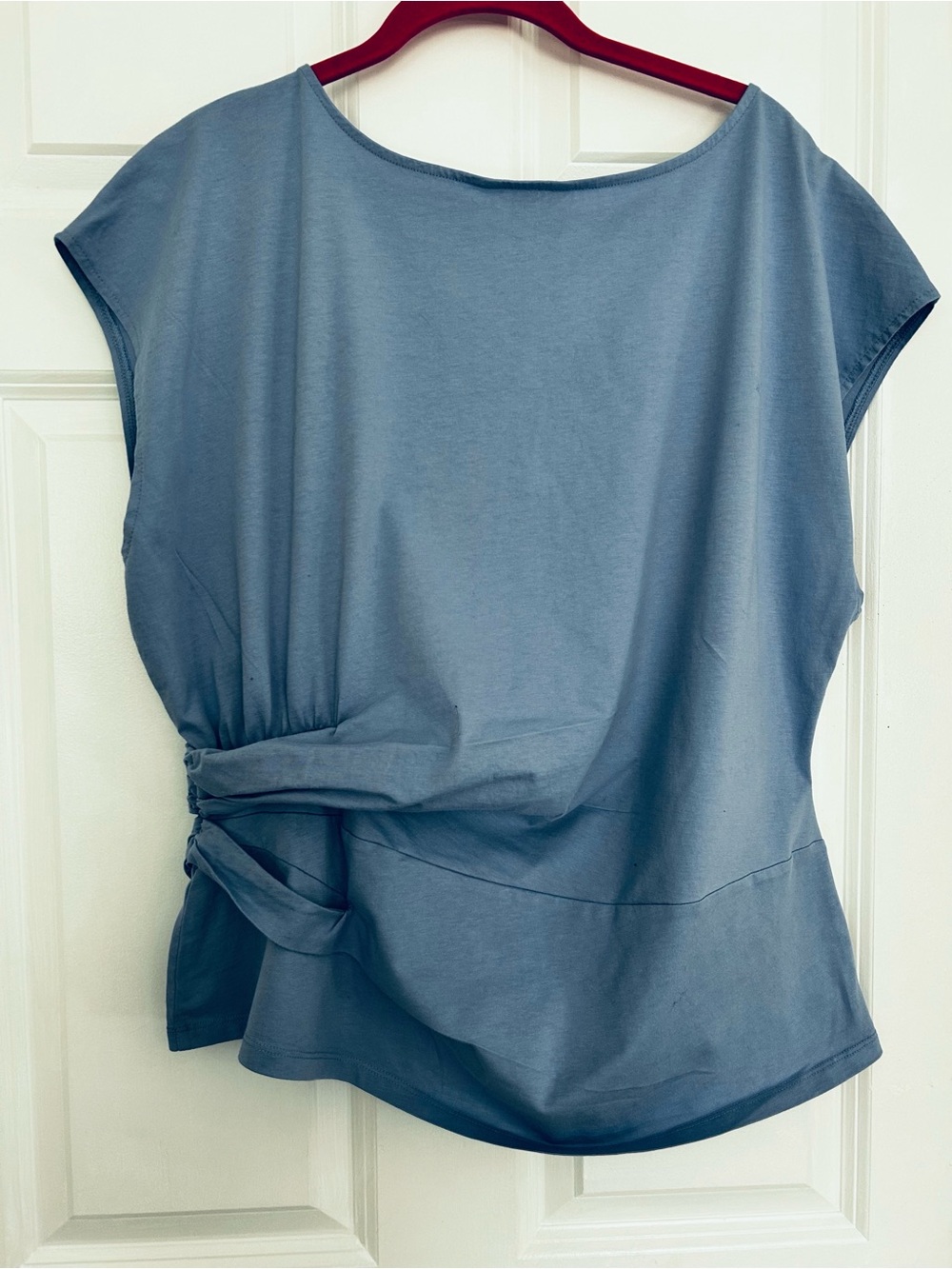 Banana Republic Light Blue Side-Twist Cap Sleeve Top